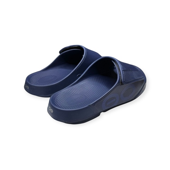 OOFOS® 𖦹 OOahh Sport Flex Washable Pool Slide Recovery Sandals 𖦹 Navy 𖦹 13 EU 46 - Picture 5 of 16